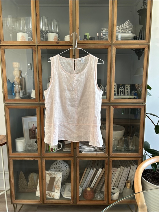 Lord & Taylor Tops - Lord & Taylor 100% Linen Light Pink Sleeveless Women's Top